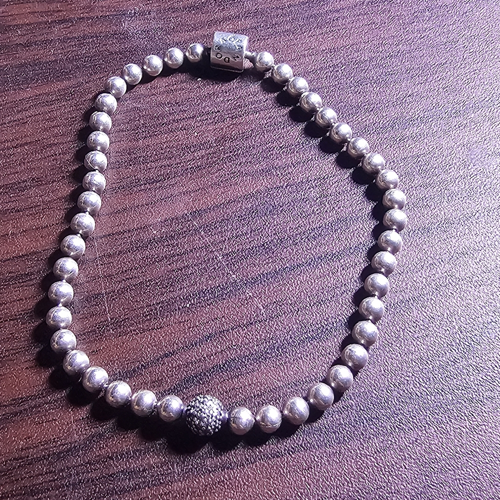 Pandora pave beaded bracelet 7.1